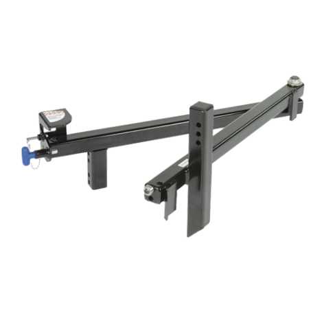 Swing away hitch receiver outlet