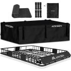 ARK 84 x 50 Heavy Duty Steel Roof Rack Cargo, w/ Cargo Bag, 150 LBS
