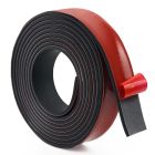 Adhesive Neoprene Rubber Strips, Solid Rubber Sheets Rolls for DIY Gaskets,Crafts Pads(W:1",T:1/16",L:10')