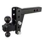 BulletProof HD204 Heavy Duty Hitches Adjustable 2-Ball Mount, 2" inch Hitch, 4" Drop/Rise, 22K lbs w/Pintle