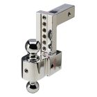 Fastway 47-00-3600-2S Flash Silent Tow 2-Stainless Ball Mount, 6" Drop, 7" Rise, 10K Lbs, 2" Hitch