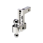 Fastway 44-00-4600 Adjustable Self-Locking Hitch, 2-Ball Mount w/Chrome Balls - 2" Hitch - 6" Drop/7" Rise