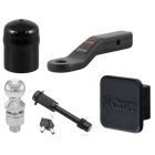 Curt Ball Mount 2" Inch Drop, 1" Inch Rise, 15,000lbs, 2-5/16" Ball, w/ Black Lock Pin, w/ Hitch Cover, w/Ball Cover, 2" Inch Hitch, MH45340-BLCK