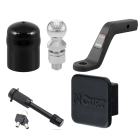 Curt Ball Mount 6"Inch Drop, 5"Inch Rise, 15,000lbs, 2-5/16" Ball, w/ Black Lock Pin, w/ Hitch Cover, w/Ball Cover, 2"Inch Hitch, MH45342-BLCK