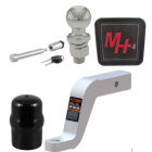 Curt Ball Mount  6" Inch Drop, 8,000lbs, 2" Ball, w/ Stainless Lock Pin, w/ Hitch Cover, w/Ball Cover, 2" Inch Hitch