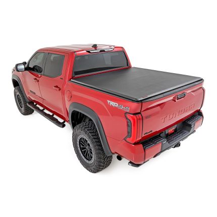 2025 Toyota Tundra 5'7" Bed Soft Roll Up Truck Bed Tonneau Cover, Rough Country 42619550