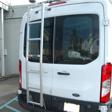 Prime Design AAL-8011 Rear Van Door Hook Access Ladder Silver for Ford Transit High Roof (no Drilling)