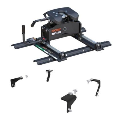 2011-2025 RAM 1500 5th Wheel Hitch 16K w/ R16 Slider for Standard Short Bed, Classic Body, Curt, A16, 16520-560-204-306
