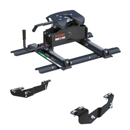 2001-2010 Chevy/GMC Silverado Sierra 2500HD 3500HD 5th Wheel Hitch 16K w/ Slider for Standard Short Bed, Curt, A16, 16520-560-204-418