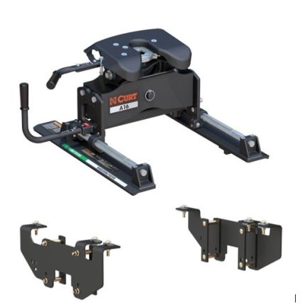2002-2008 Dodge RAM 1500 5th Wheel Hitch 16K w/ R16 Slider for Standard Short Bed, Curt, A16, 16520-560-204-419