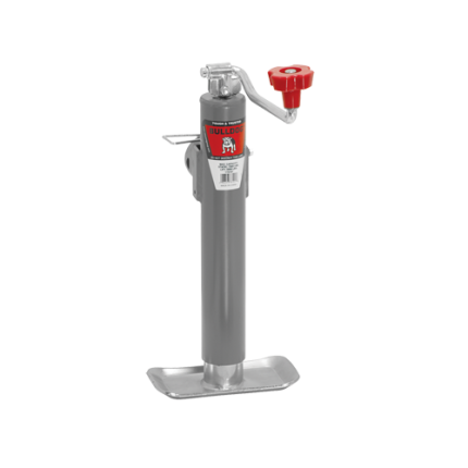 Bulldog 178101 Round Trailer Jack, Side Mount, Topwind, Weld-On, 10 inch Travel, 5,000 Lbs Lift Capacity 178101