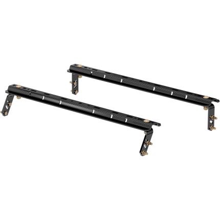 Curt 16150 Universal 5th Wheel Base Rails, 25K (4-Bolt Mount, Gloss Black)