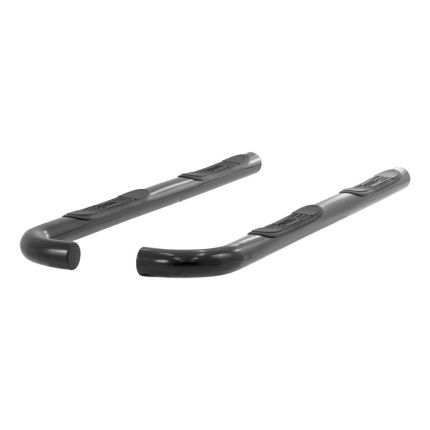 Aries 201002 3" Round Nerf/Side Bars Semi-Gloss Black Powder Coated