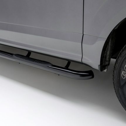 Aries 202011 3" Round Nerf/Side Bars Semi-Gloss Black Powder Coated