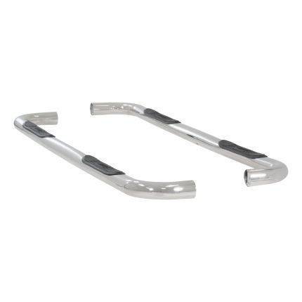 Aries 204004-2 3" Round Nerf/Side Bars Aluminum Polished Steel Finish