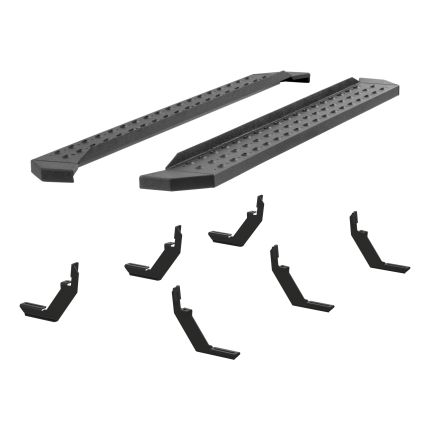Aries 2055532 RidgeStep Flat Running Boards 6-1/2" Black Powder Coated