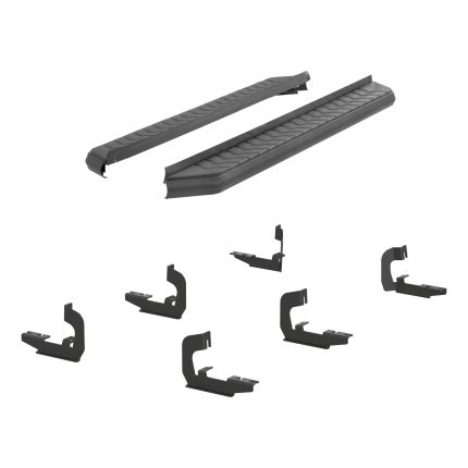 Aries 2061004 AeroTread Flat Running Boards 5" Aluminum Black Powder Coated