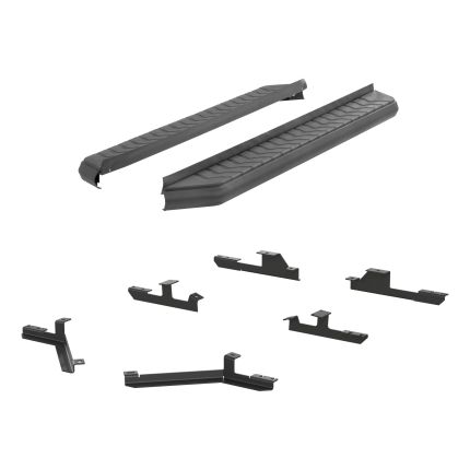 Aries 2061022 AeroTread Flat Running Boards 5" Aluminum Black Powder Coated