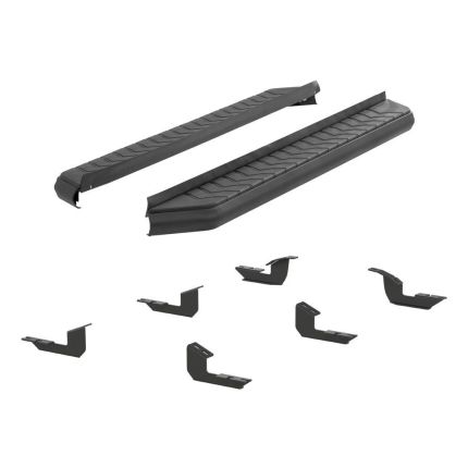 Aries 2061027 AeroTread Flat Running Boards 5" Aluminum Black Powder Coated