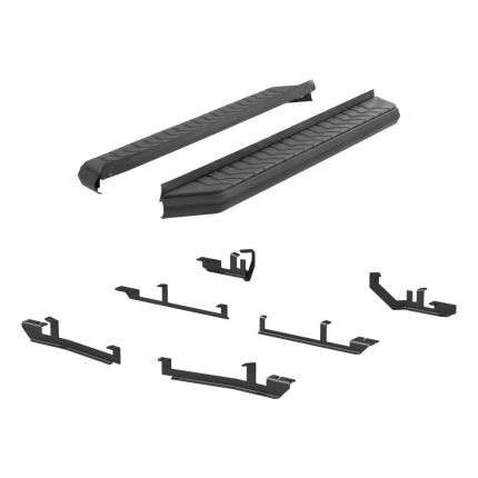 Aries 2061028 AeroTread Flat Running Boards 5" Aluminum Black Powder Coated