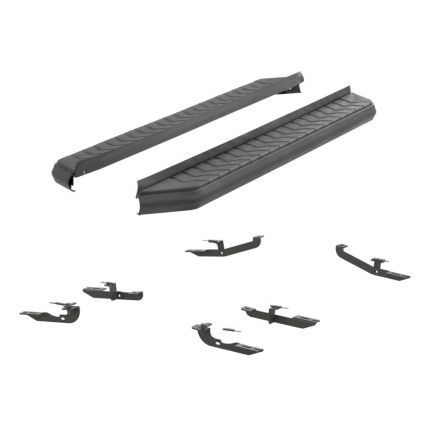 Aries 2061032 AeroTread Flat Running Boards 5" Aluminum Black Powder Coated