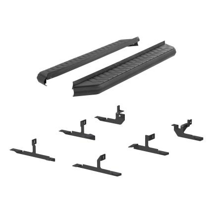 Aries 2061033 AeroTread Flat Running Boards 5" Aluminum Black Powder Coated