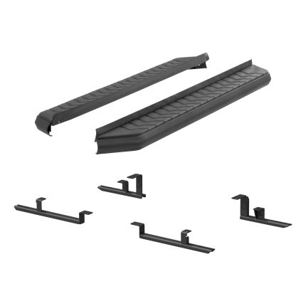 Aries 2061034 AeroTread Flat Running Boards 5" Aluminum Black Powder Coated