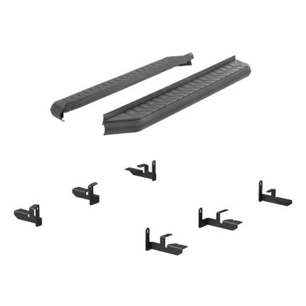 Aries 2061038 AeroTread Flat Running Boards 5" Aluminum Black Powder Coated