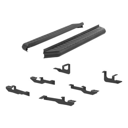 Aries 2061039 AeroTread Flat Running Boards 5" Aluminum Black Powder Coated