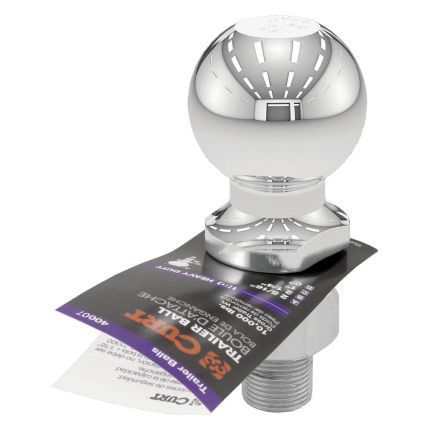 Curt 40007 Chrome Hitch Ball, 2-5/16" Inch Ball, 1" Inch Shank Dia, 2-1/4" Inch Shank Length, 10,000lbs