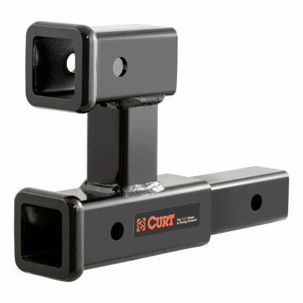 Curt 45792 Dual Receiver Extender, 5-13/16" inch Rise, 3,500 Lbs, 2" inch Hitch