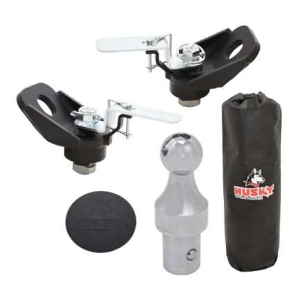 2020 Ford F-250 F-350 Super Duty Gooseneck OEM Puck System Gooseneck Ball & Safety Chain Anchor Kit, Husky, 33100