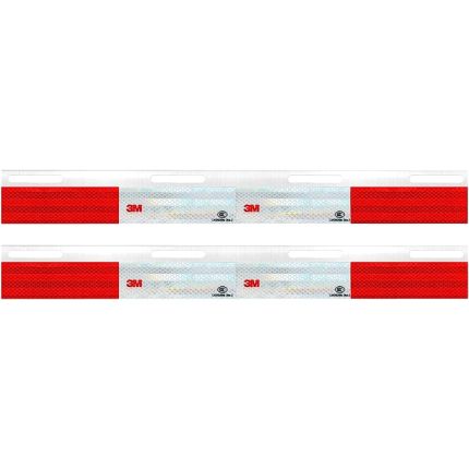 3M Reflective Strip with 3M Tape for Truck & Trailer with Mudflap Hanger - 2pcs 1 Pair