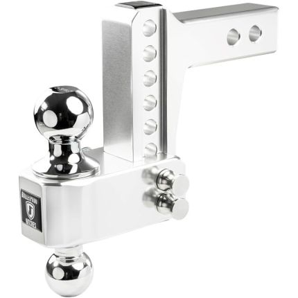 BulletProof AL204 Hitches Adjustable Aluminum Ball Mount, 2" & 2-5/16" inch Ball, 4" Drop/Rise, 14,000 Lbs, 2" inch Hitch