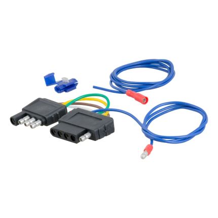 Curt 57187 4-Way to 5-Way Flat Adapter for Boat Trailers with Surge Brakes