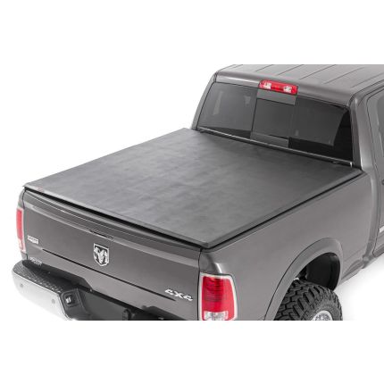 2025 Ram 1500 New Body 6'4" Bed Soft Folding Truck Bed Tonneau Cover, Rough Country, 41309650