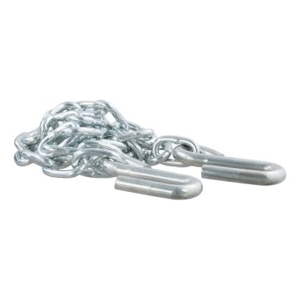 Curt 80010, 48" Safety Chain with 2 S-Hooks (2,000 lbs, Clear Zinc)