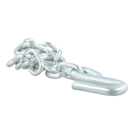 Curt 80300, 27" Safety Chain with 1 S-Hook (7,000 lbs, Clear Zinc)