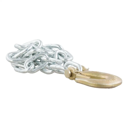 Curt 80302, 35" Safety Chain with 1 Clevis Hook (7,800 lbs, Clear Zinc)