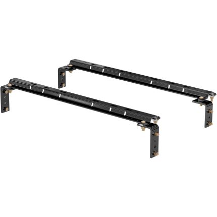 Curt 16200 Universal 5th Wheel Base Rails, 25K (Carbide Black)