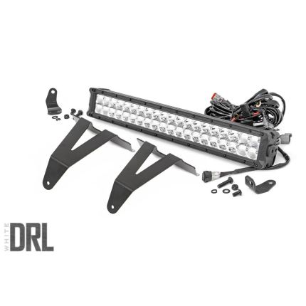 Rough Country® 70780 - RAM 20" LED Bar Hidden Bumper Kit Chrome Series Dual Row, w/ White DRL Light