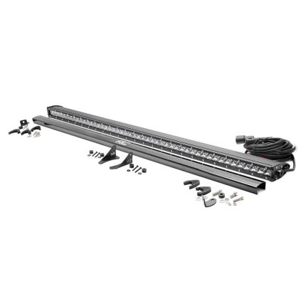 Rough Country 70058 - Jeep 50" LED Bar Hood Kit Chrome Series