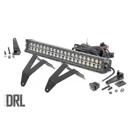 Rough Country® 70779DRL - RAM 20" LED Bar Hidden Bumper Kit Black Series Dual Row, w/ White DRL Light