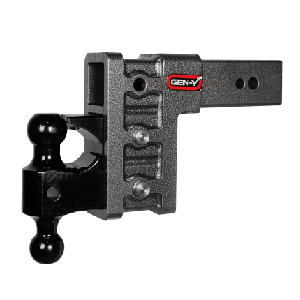 Gen-Y GH-1723 Adjustable 2-Ball Mount w/ Pintle , 3" Hitch, 6"  Drop/Rise - 32,000lbs
