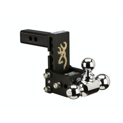 B&W TS10048BB Stamped Tow & Stow 3-Ball Mount 5" Drop, 5-1/2" Rise, 10K, Fits 2" Receiver Hitch