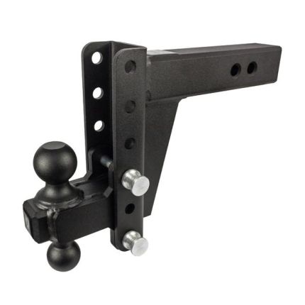 BulletProof HD256 Hitches Adjustable 2-Ball Mount, 2-1/2" inch Hitch, 6" Drop/Rise, 22K lbs w/Pintle