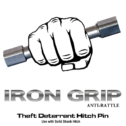 Gen-Y GH-023 Irom Grip Anti Rattle Hitch Pin for Solid Shank for 3" inch Hitch