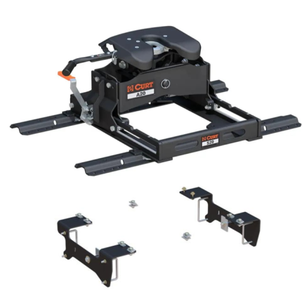 2020-2026 Chevy/GMC Silverado Sierra 1500 5th Wheel Hitch 20K w/ S20 Slider for Standard Short Bed, Curt, A20, 16540-564-204-469