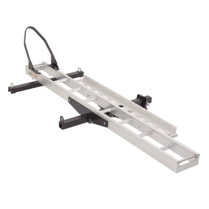 Black Widow Pro Aluminum Dirt Bike Rack w/Chock, 400lbs, 2" inch Hitch, Black, MHAMC400DLX