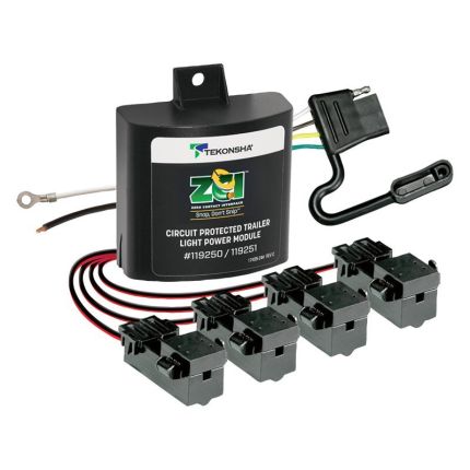 Tekonsha ZCI Tesla Circuit Protector Trailer Wiring w/ Over Load Protection Vehicle Wiring Harness with 4-Way Flat is the Vehicle harness